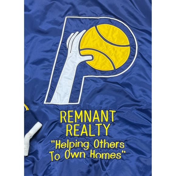 G-III by‎ Carl Banks Vtg NBA Indiana Pacers Embroidered Satin Jacket Size XXL - Picture 9 of 11